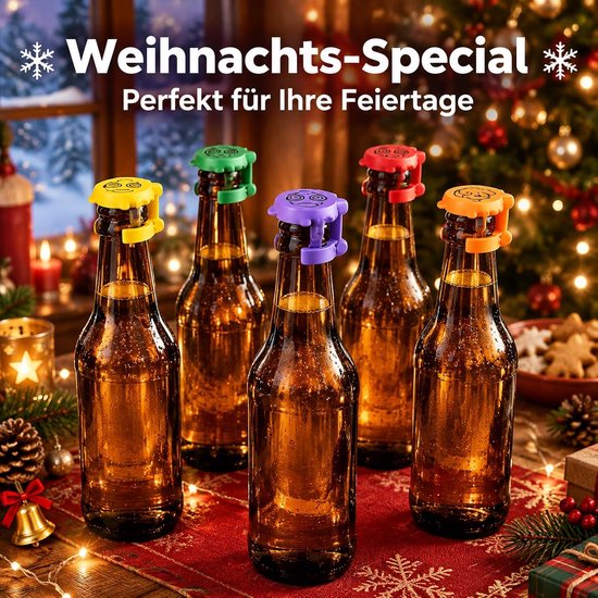 5 stuks bierflessendop, bierflessendop, flessendeksel voor bierflessen, outdoor drinkaccessoires, herbruikbare bierhelm voor bierflessen, grappige biergadget voor outdoorfeesten — afbeelding 3