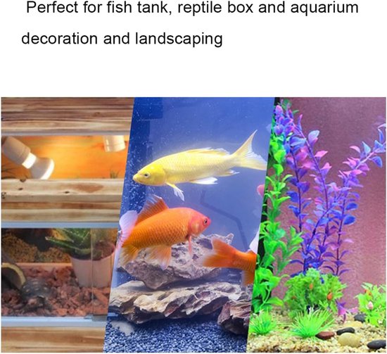 Reptiel Klimplant Flexibel Jungle Decor 3,28ft Rotan met Scindapsus Bladeren voor Hagedissen Kameleons 's Boomkikkers Schildpad Aquarium Terrarium Decoratie (Rotan + groene radijsbladeren) — afbeelding 5