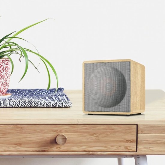 Livoo TES272C Bluetooth Speaker - 10W Stereo - 20 uur Accu - Hout - Crème — afbeelding 5