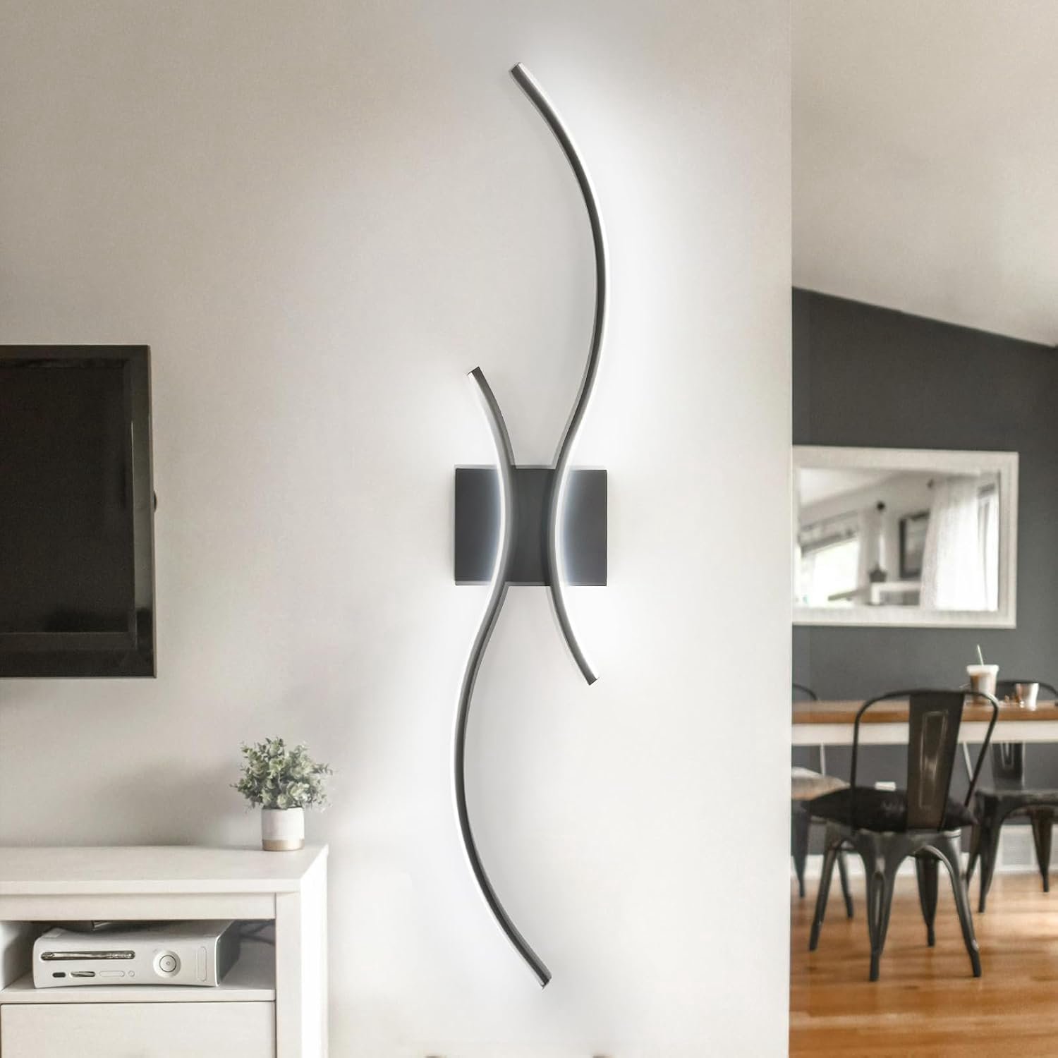 Riserva Modern Eenvoudig - Wandlamp - Mat Zwart - 27W LED - 6500K Koud Wit Licht - Gang & Trap