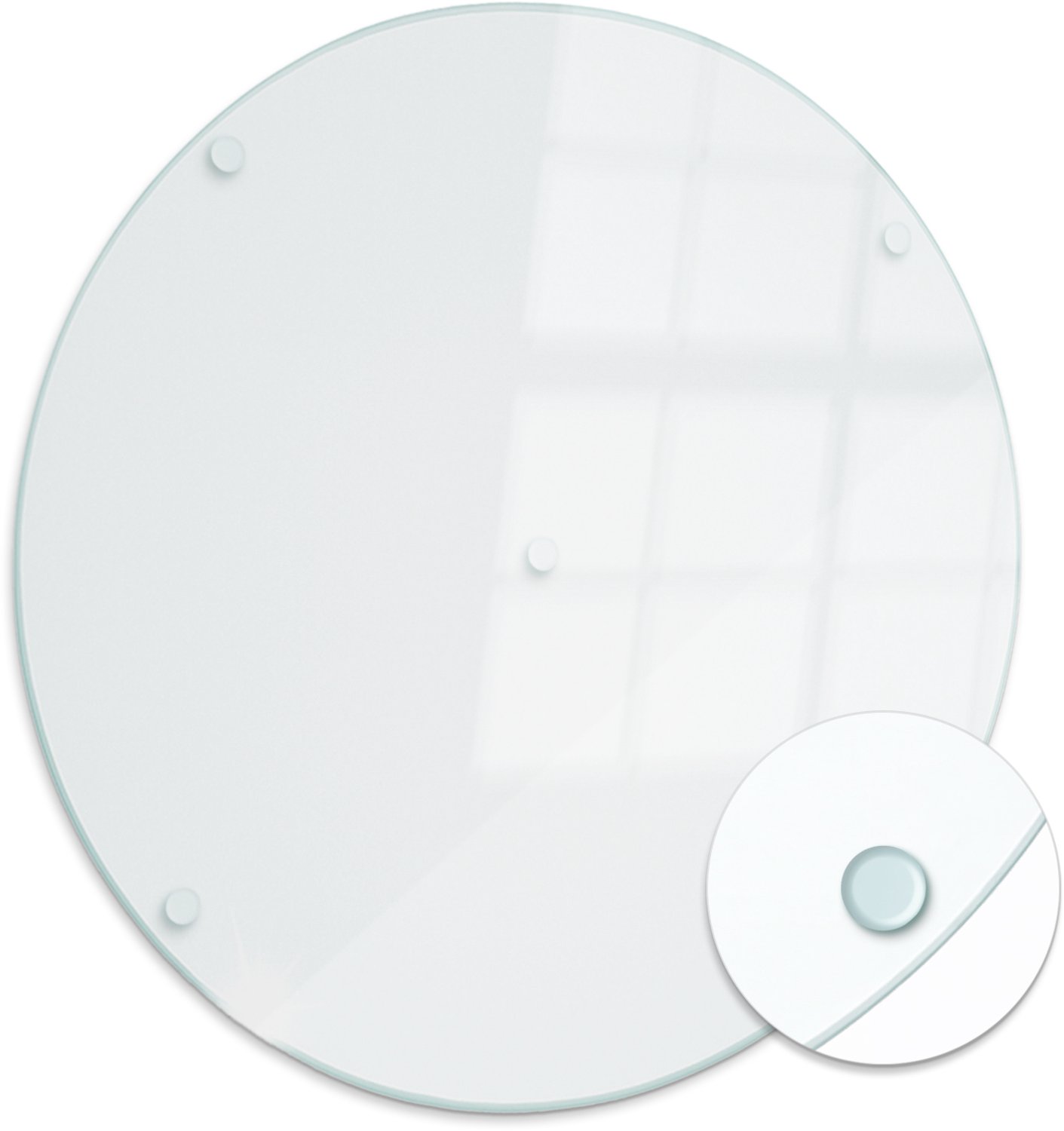WallMuralia Glazen Snijplank - Ø 40 cm - Ronde Snijplank van Glas - Transparante Keukenplank - Serveerplank van Gehard Glas - Beschermplaat