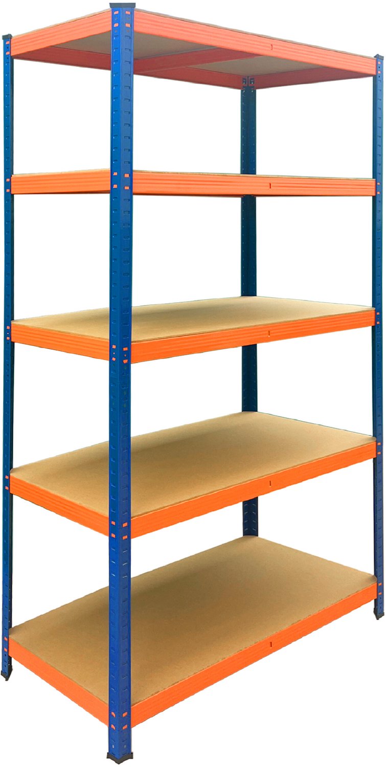 Stellingkast - 180x100x40cm - tot 875 kg - blauw-oranje