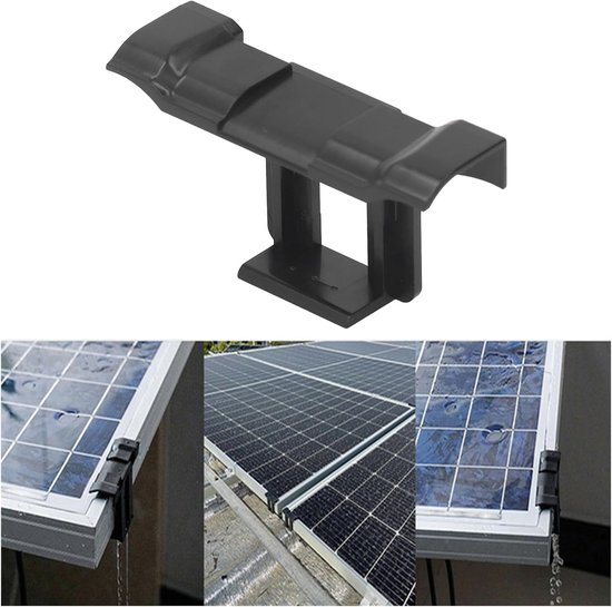20 Stuks Zonnepaneel Afvoer Clip 35 Mm Abs Pv Drainage Clips T Vormige Water Gids Gesp Drainage Klem voor Outdoor — afbeelding 4