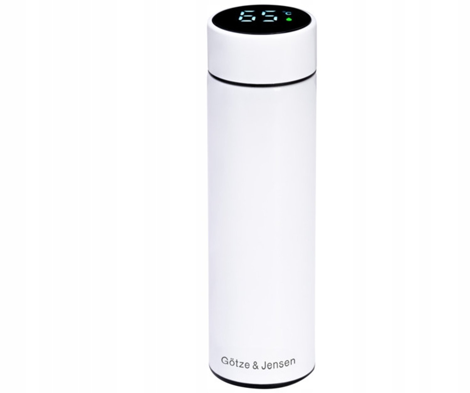 Götze & Jensen KA110W Witte LED Thermosfles 450ml met Temperatuurdisplay