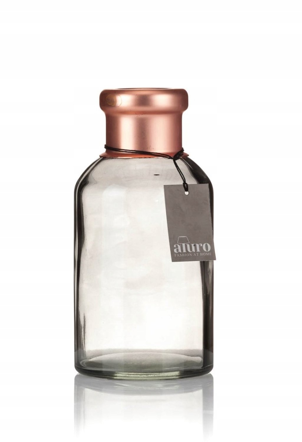 Aluro Tokat-M Vaas - Glas, 21 cm Hoog, Kleurloos