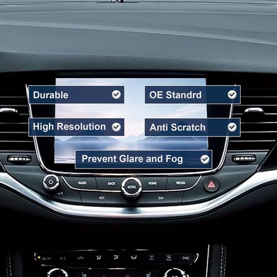 LQ080Y5DZ10 Origineel LCD-scherm voor Opel Astra K MK7 2015-2020 LCD-scherm voor Vauxhall Navi 900 LQ080Y5DZ10 Schermvervanging Digitalizer Touchscreen-assemblage, Zwart — afbeelding 5