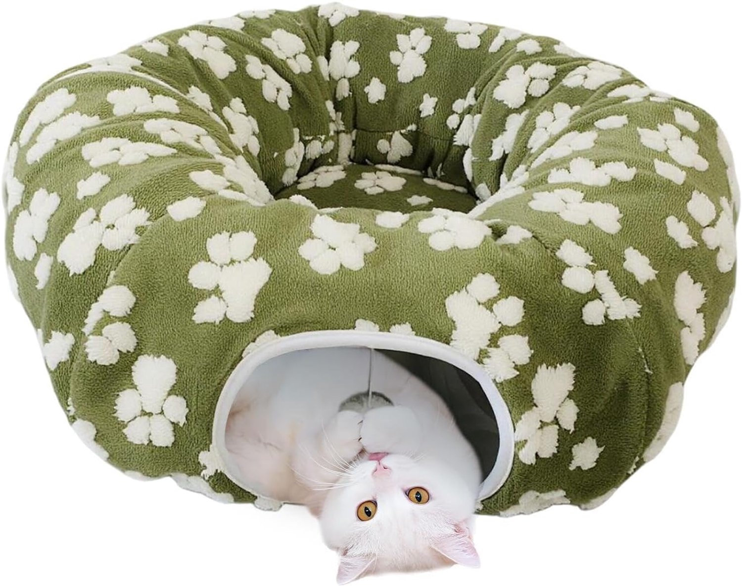 Katten Donut Tunnel Groot Pluche Wasbaar Comfort met Speelbal