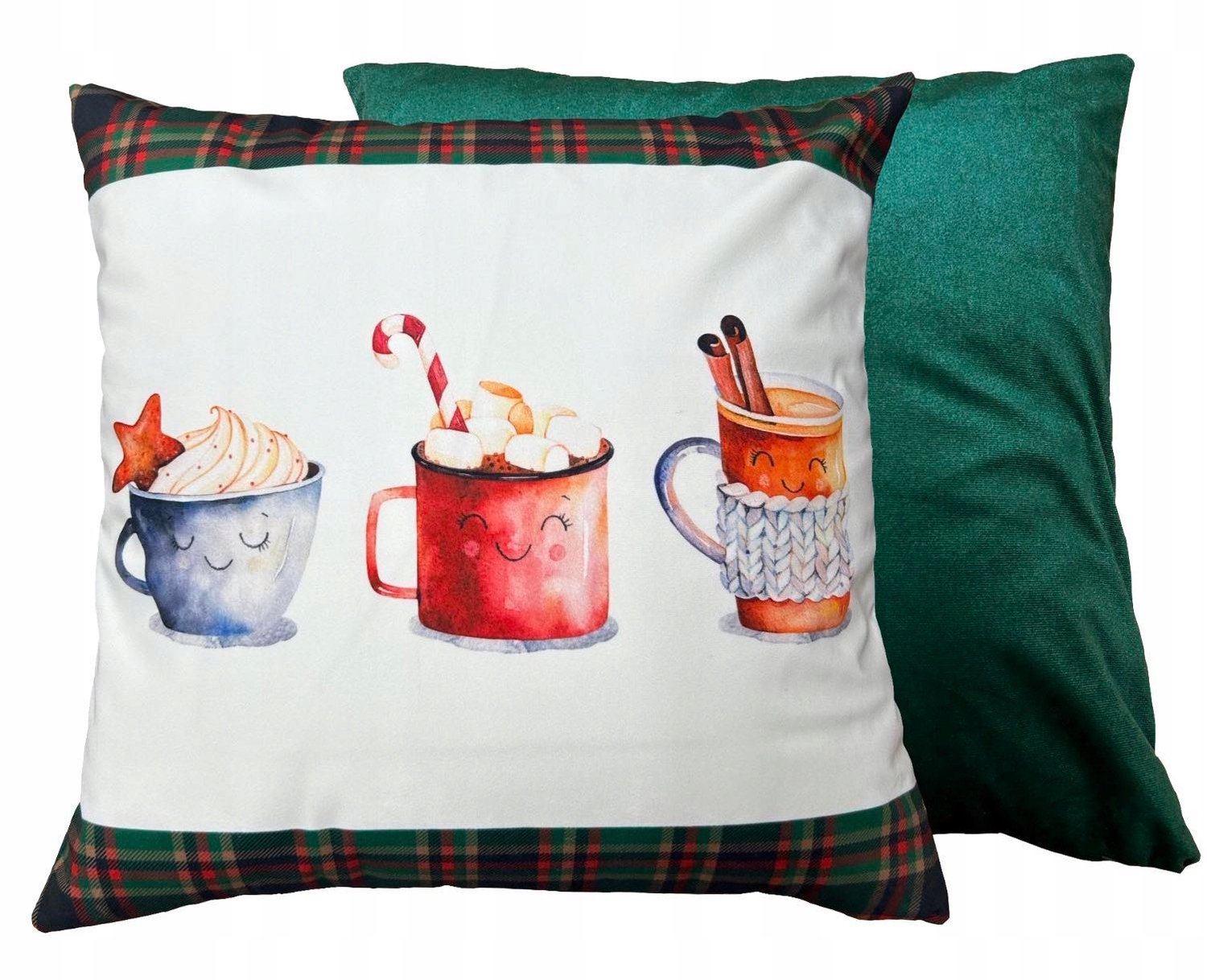Decoratieve Kussenhoes 45x45 cm - Zachte Velours, Winterse Patronen