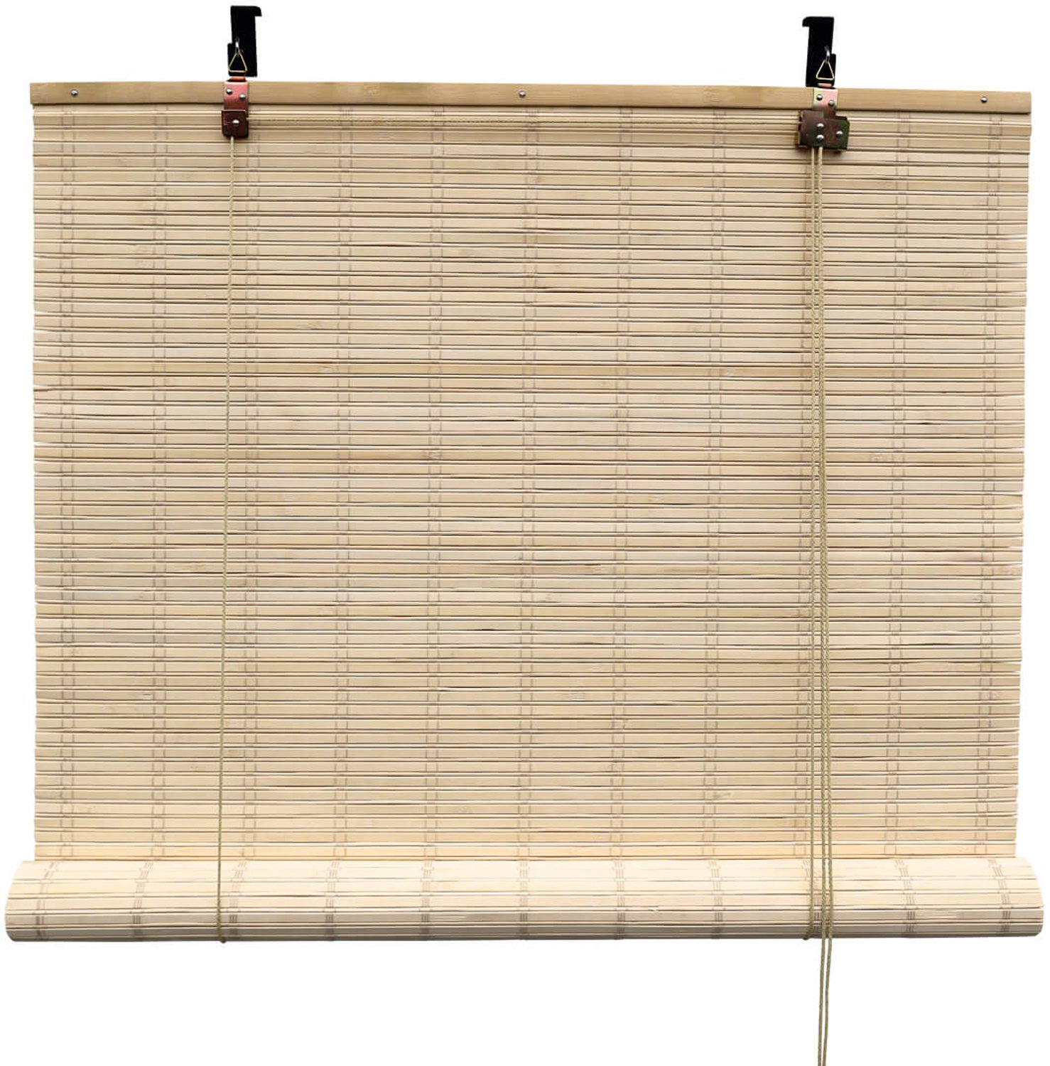 Bamboebaas® bamboe rolgordijn Sem - Naturel - 140x180 cm - Natuurlijke look - Zonwerend - Duurzaam bamboe - Lichtdoorlatend - Geschikt voor binnen en buiten - Eenvoudige montage