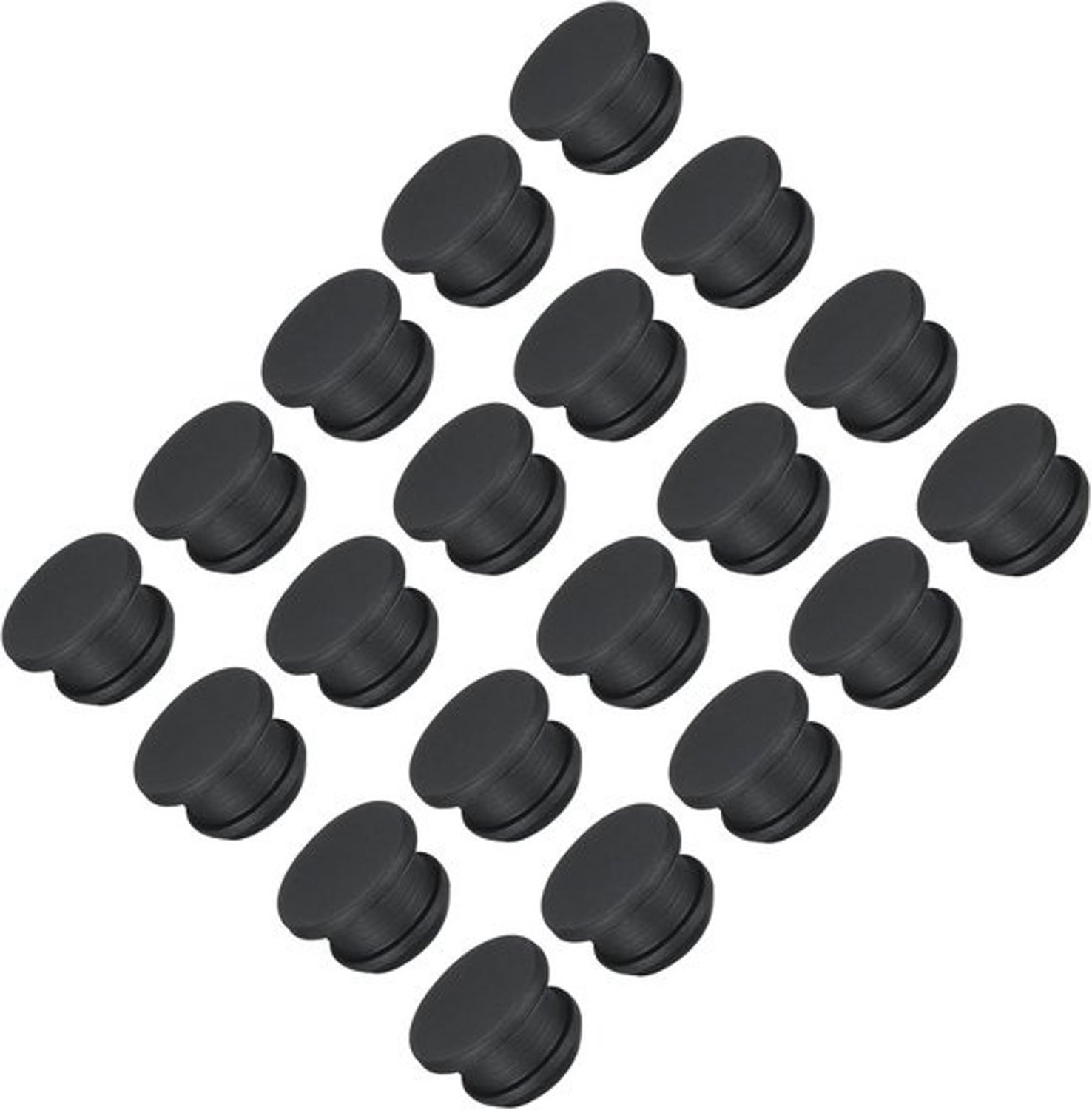 30x siliconen vulpluggen rond 12 mm - rubberen afdekdoppen voor panelen en waterdichte afdichting