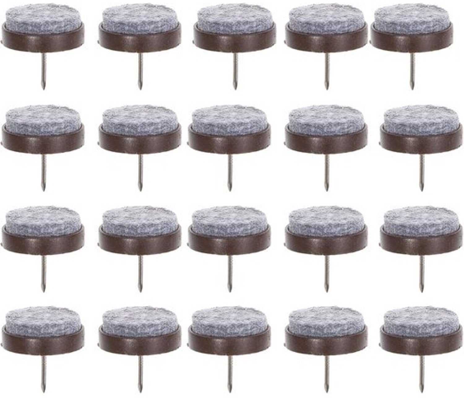 Meubelpads - Viltjes voor stoelpoten - Ter bescherming van vloeren - Inschroefbaar - 50 stuks - Diverse kleuren