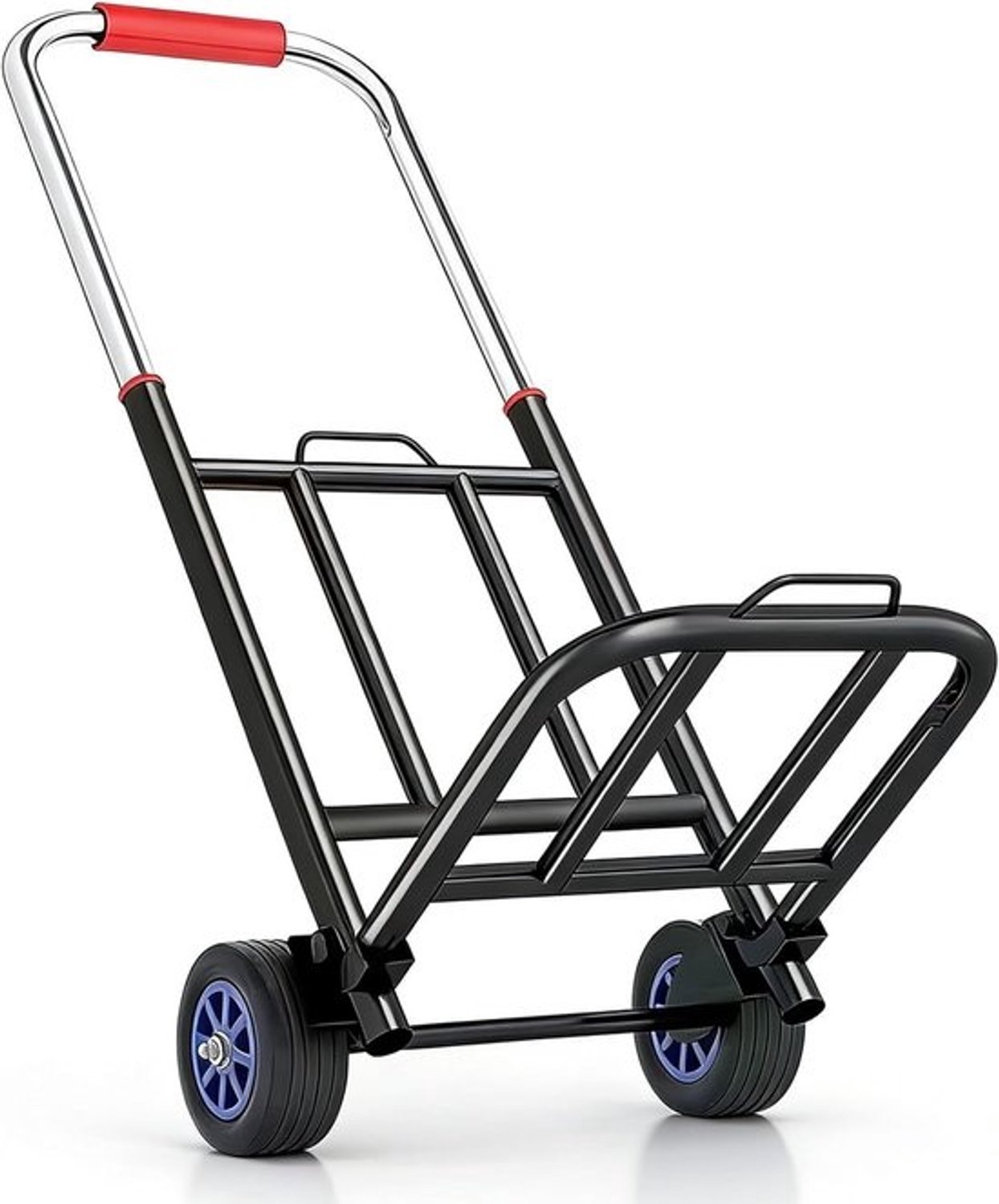 Stevige steekwagen - Opvouwbare transportkar - Voor zwaar transport - Roestvrij staal - 80 kg draagkracht - Zilver