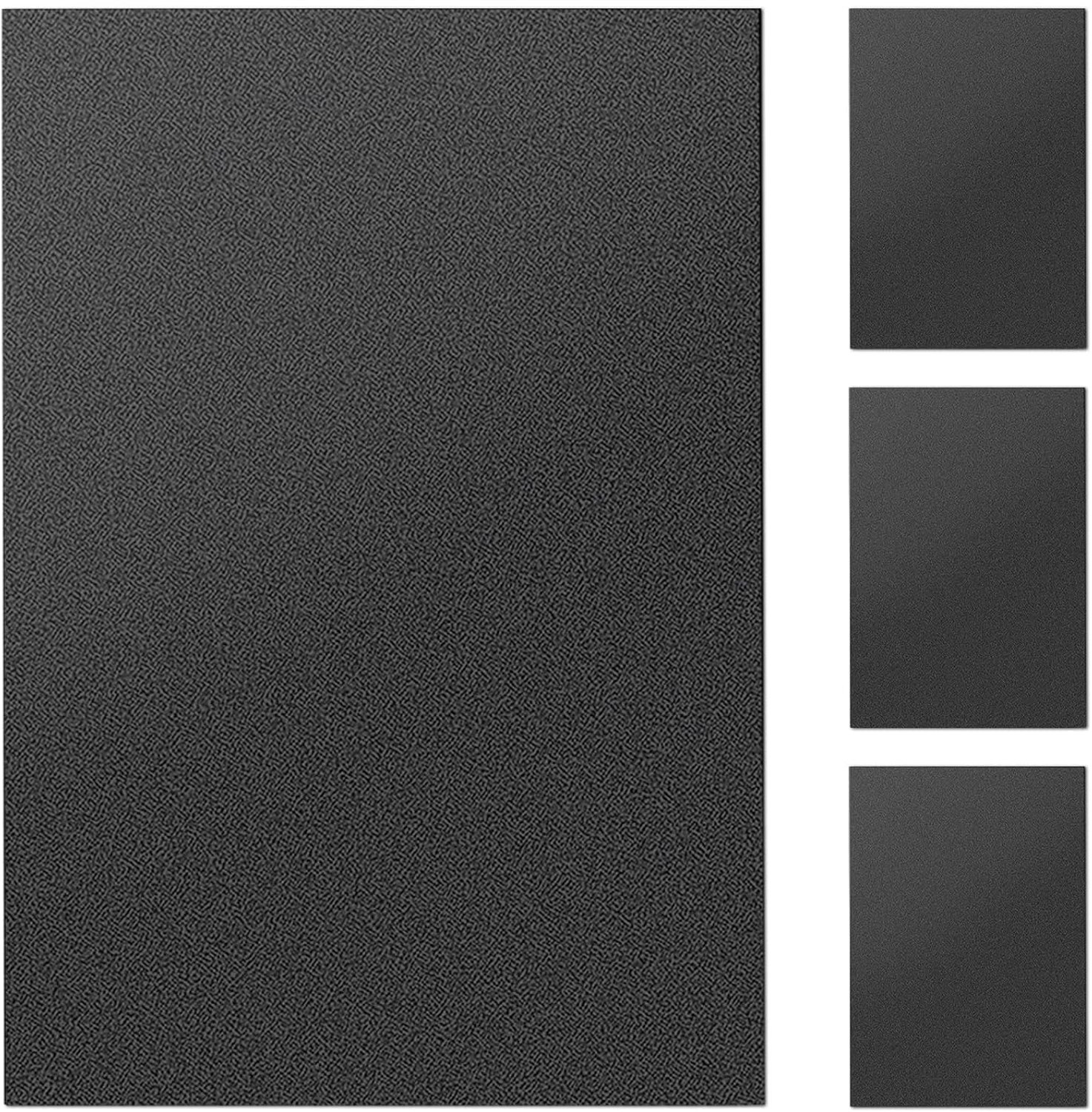 Zwarte ABS-kunststof platen, 4 stuks 3 mm mat oppervlak, ABS-kunststof plaat, 30 x 20 cm, kunststof plaat met beschermfolie, kunststof plaat, kunststof platen, voor knutselen, spatborden