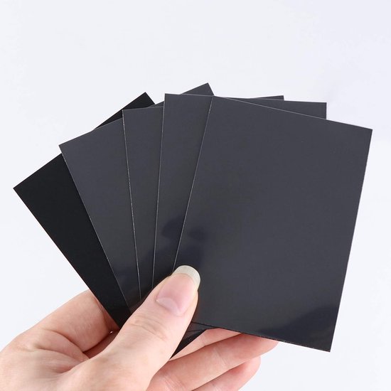 300 stuks standaard kaarthoesjes, doorzichtige dekbeschermers kaartbeschermers voor Pokemon, Magic, MTG, The Gathering, Bordspellen, Yugioh (zwart) — afbeelding 2