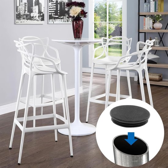 32 stuks ovale stoeldoppen, rubberen stoeldoppen voor stoelen, ovale voetkussens, stoelpootdoppen, 15 mm x 30 mm eindkappen voor buisinzetstukken, meubels — afbeelding 3