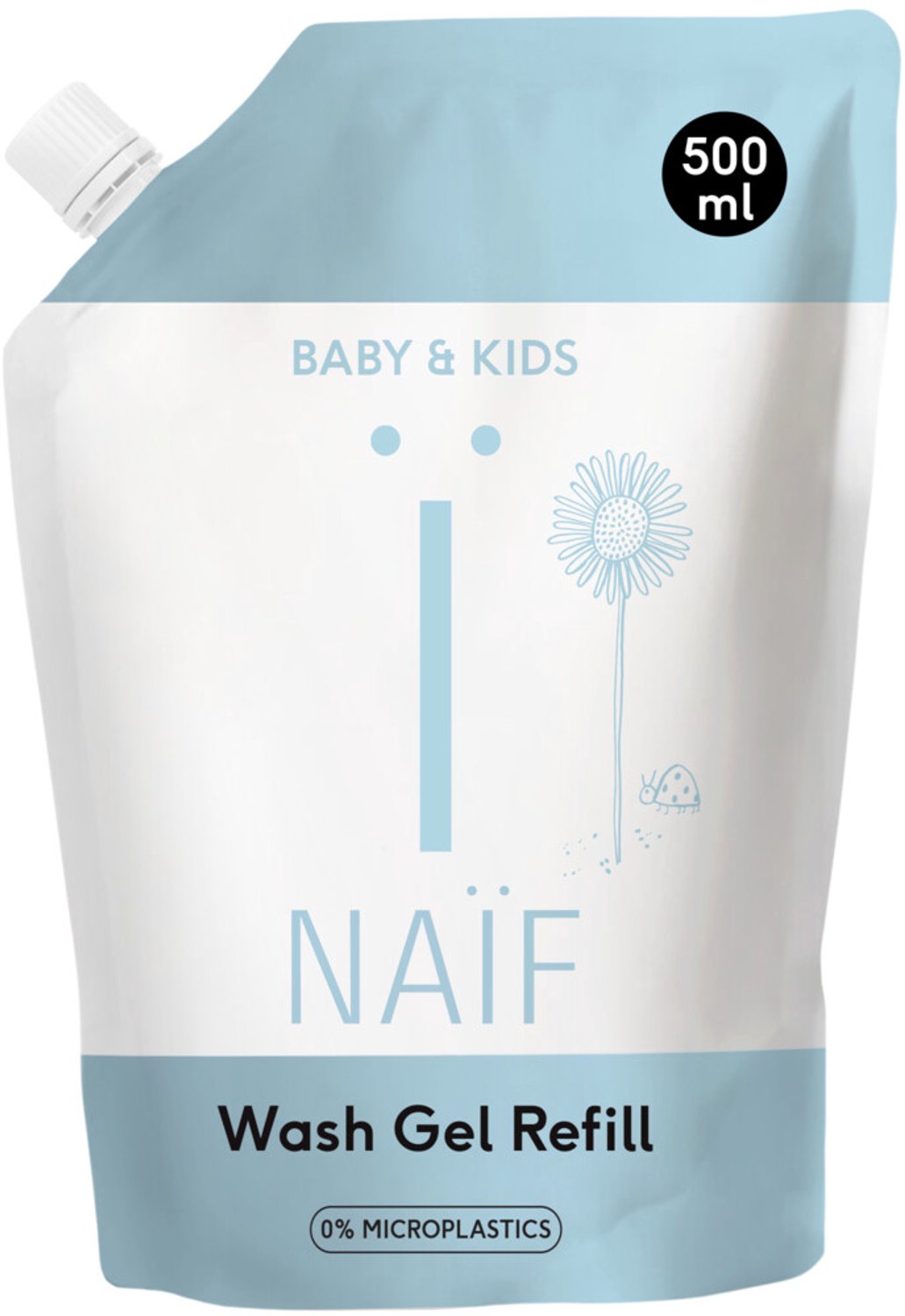 Naif - Baby & Kids Wasgel Navulverpakking - 3 x 500 ml - Voordeelverpakking