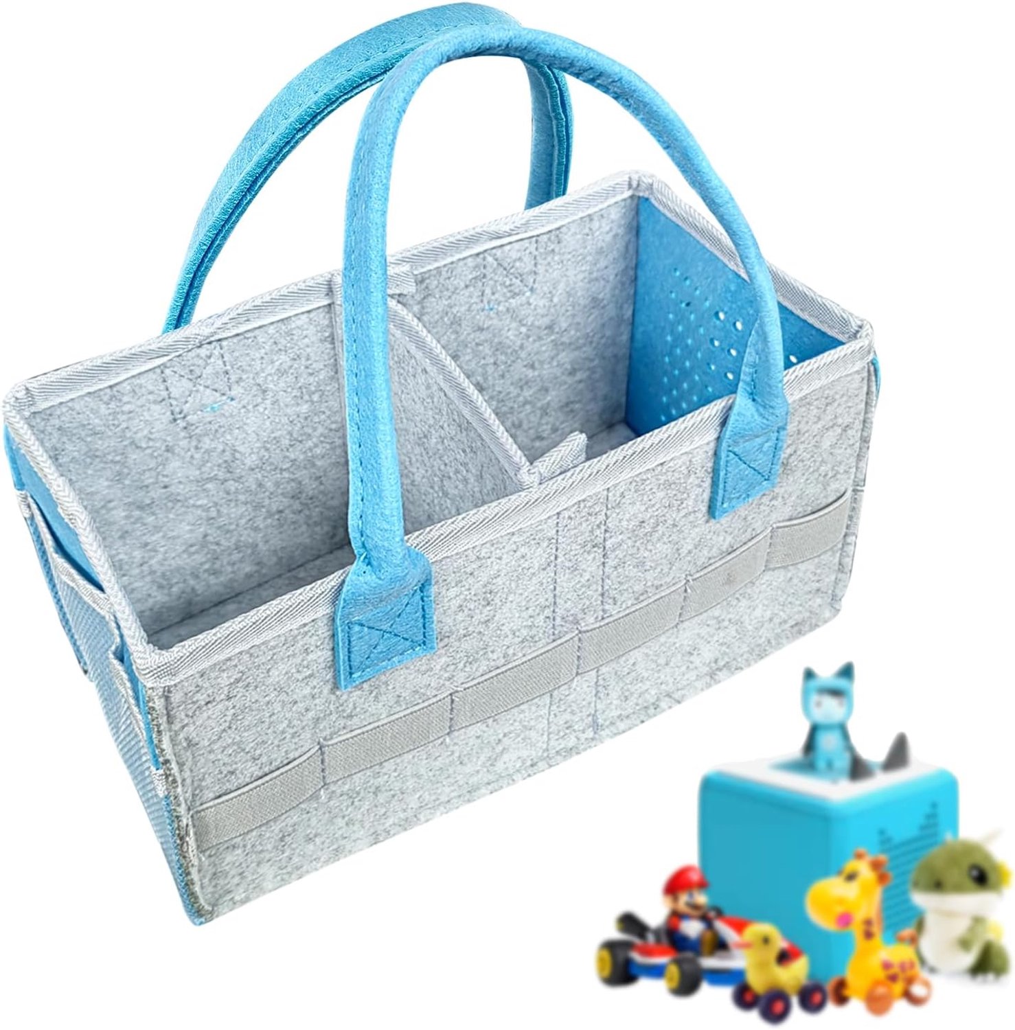 Draagkoffer Draagkoffer Opbergdoos met handvat & zijvak Draagtas voor startset Accessoires Figuren (blauw)