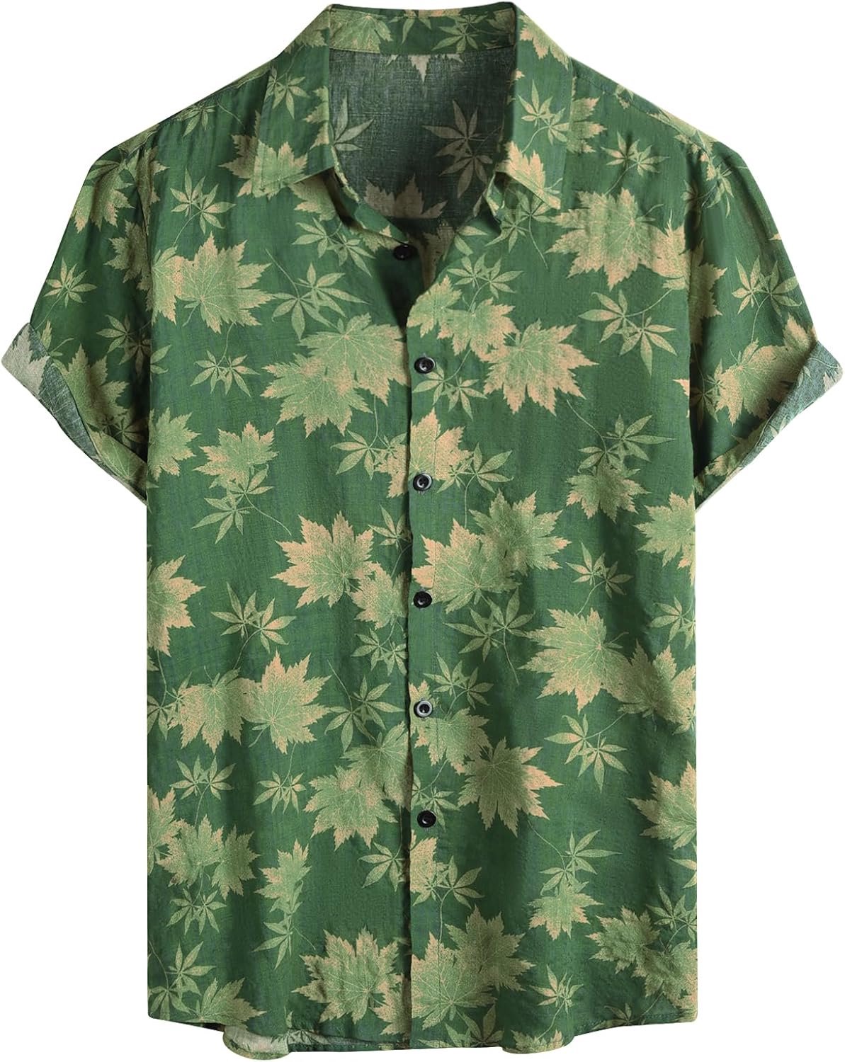 Yuson Girl Funky Hawaïhemd voor heren, korte mouwen, Aloha design, strandhemden met knopen, zomer, bloemenhemd, casual, Hawaïaanse print, shirt, strand, zomer, Hawaïaans hemd