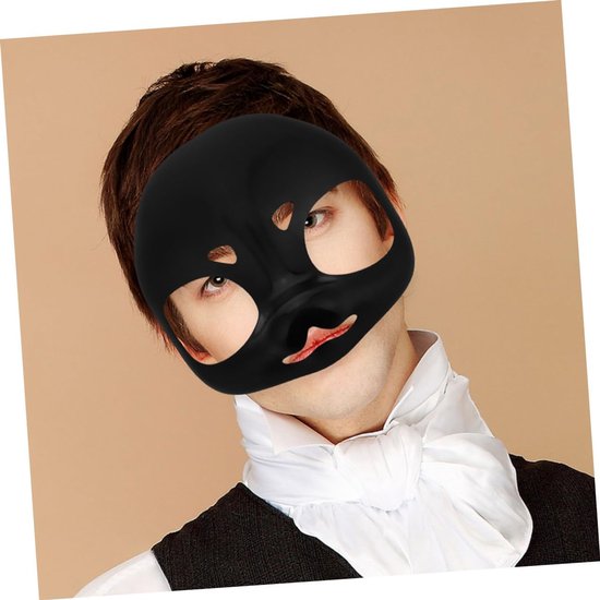 2 Stuks Fursuit Head Base Mask Zwarte Plastic Dierenmasker met Realistisch Skeletontwerp Duurzaam Leeg voor DIY Schilderen Geschikt voor Halloween Cosplay Verkleedfeest — afbeelding 4