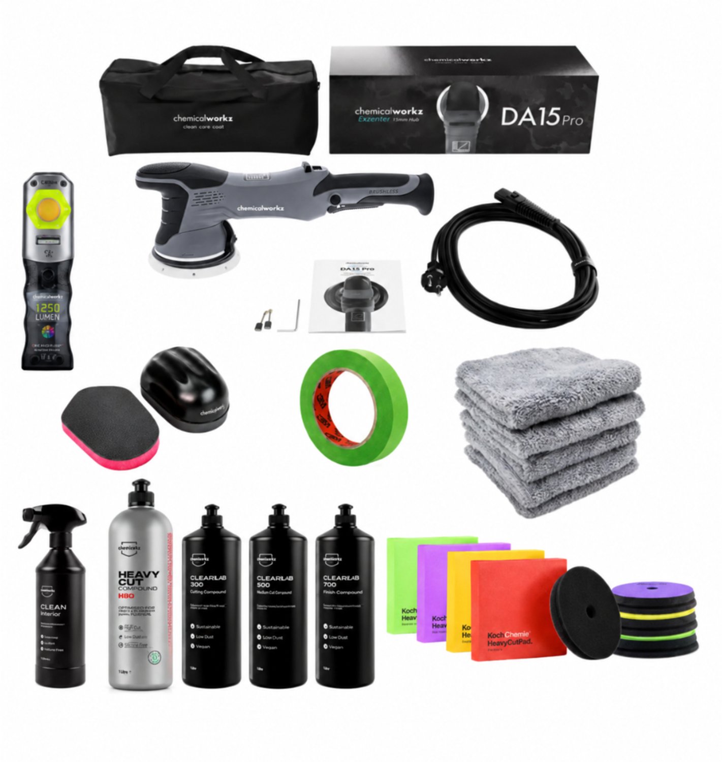 ChemicalWorkz® - DA15 Pro Brushless + Professional Polishing Bundle - 1000ml