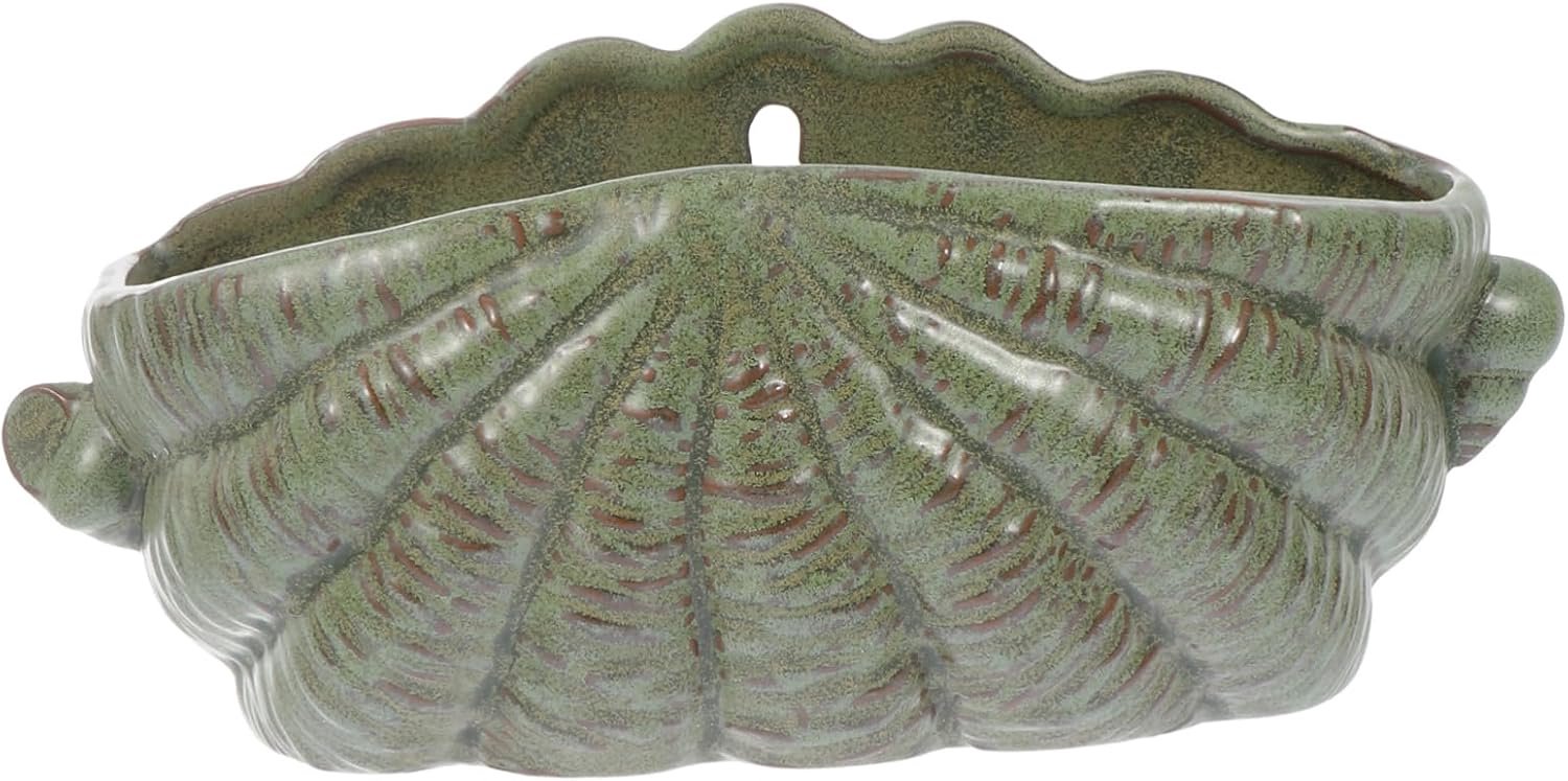 1 Stuk Vintage Hangende Ceramische Wandbevestigde Plantenbak voor Succulenten Ruimtebesparende Decoratie voor Buiten