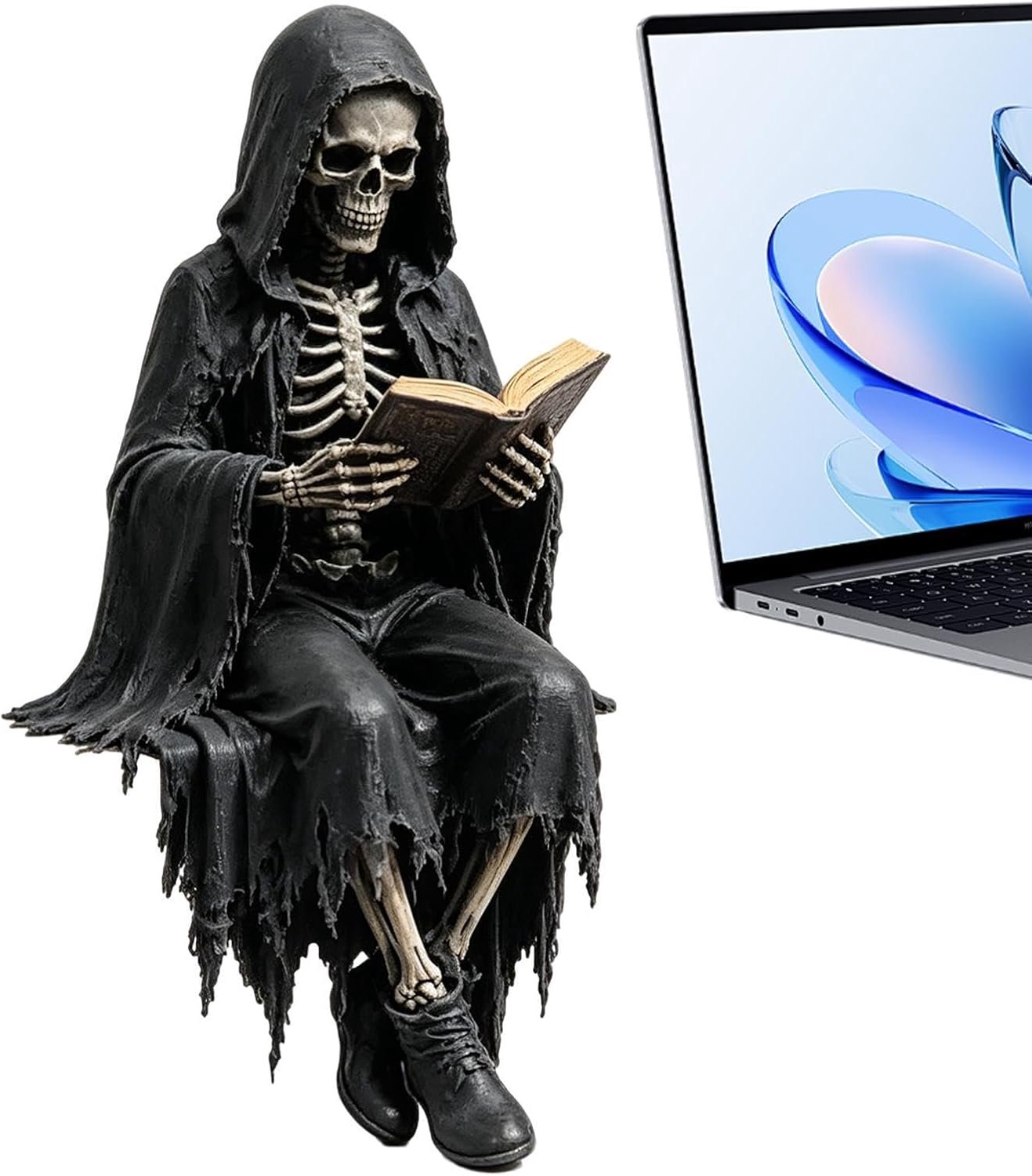 Gotische Monnikenfiguur Spookachtig Hars Beeld