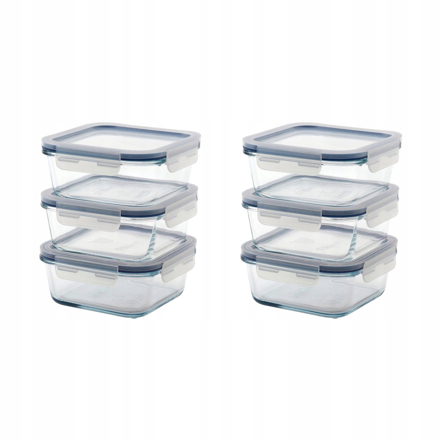2x Glazen Voedselcontainers 600ml met Deksel - Ovenbestendig