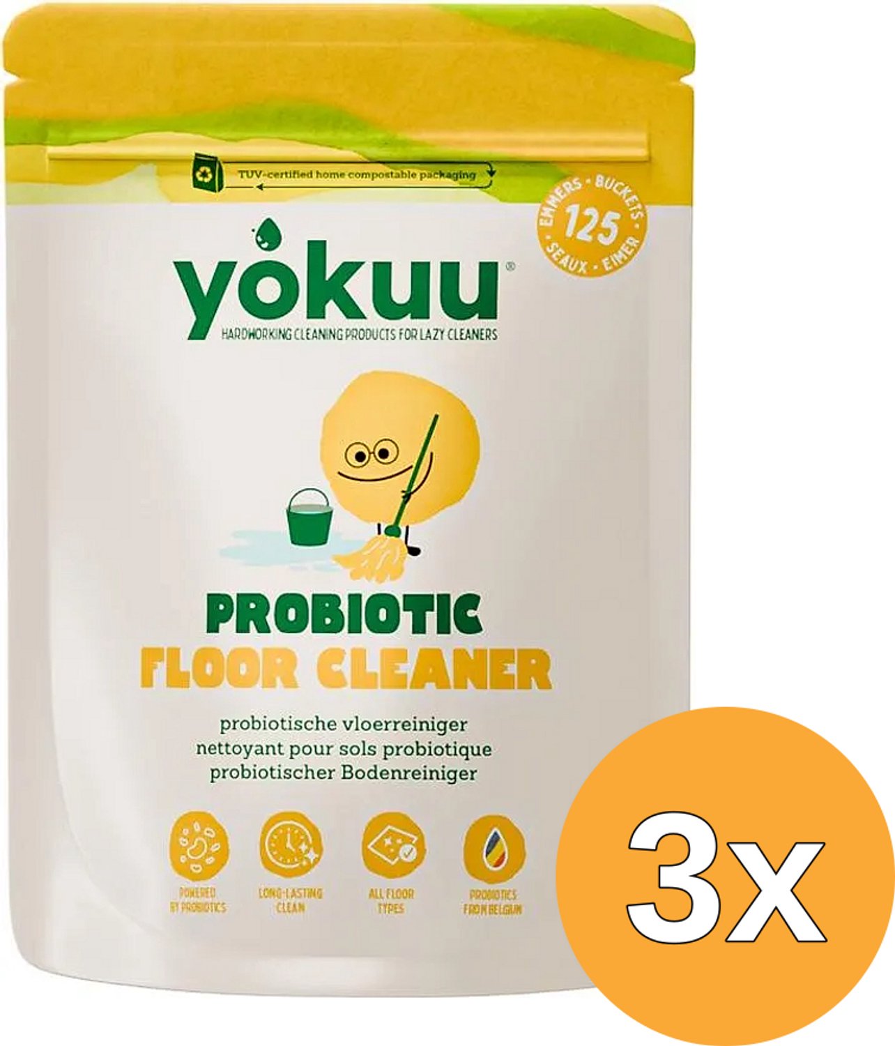 3x Yokuu Vloerreiniger Poeder (500 gr)
