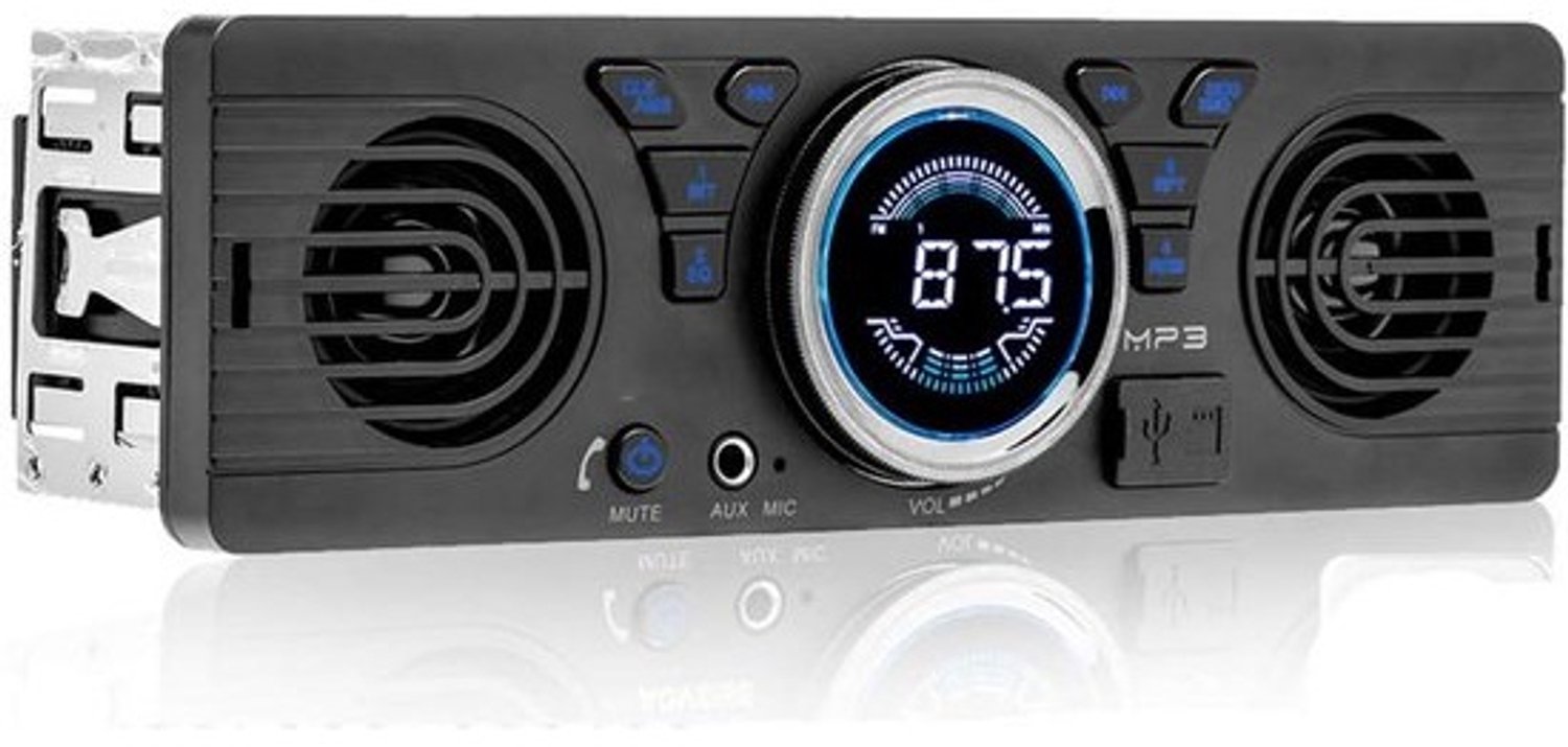 1DIN-autoradio - met Bluetooth, USB en FM - twee luidsprekers