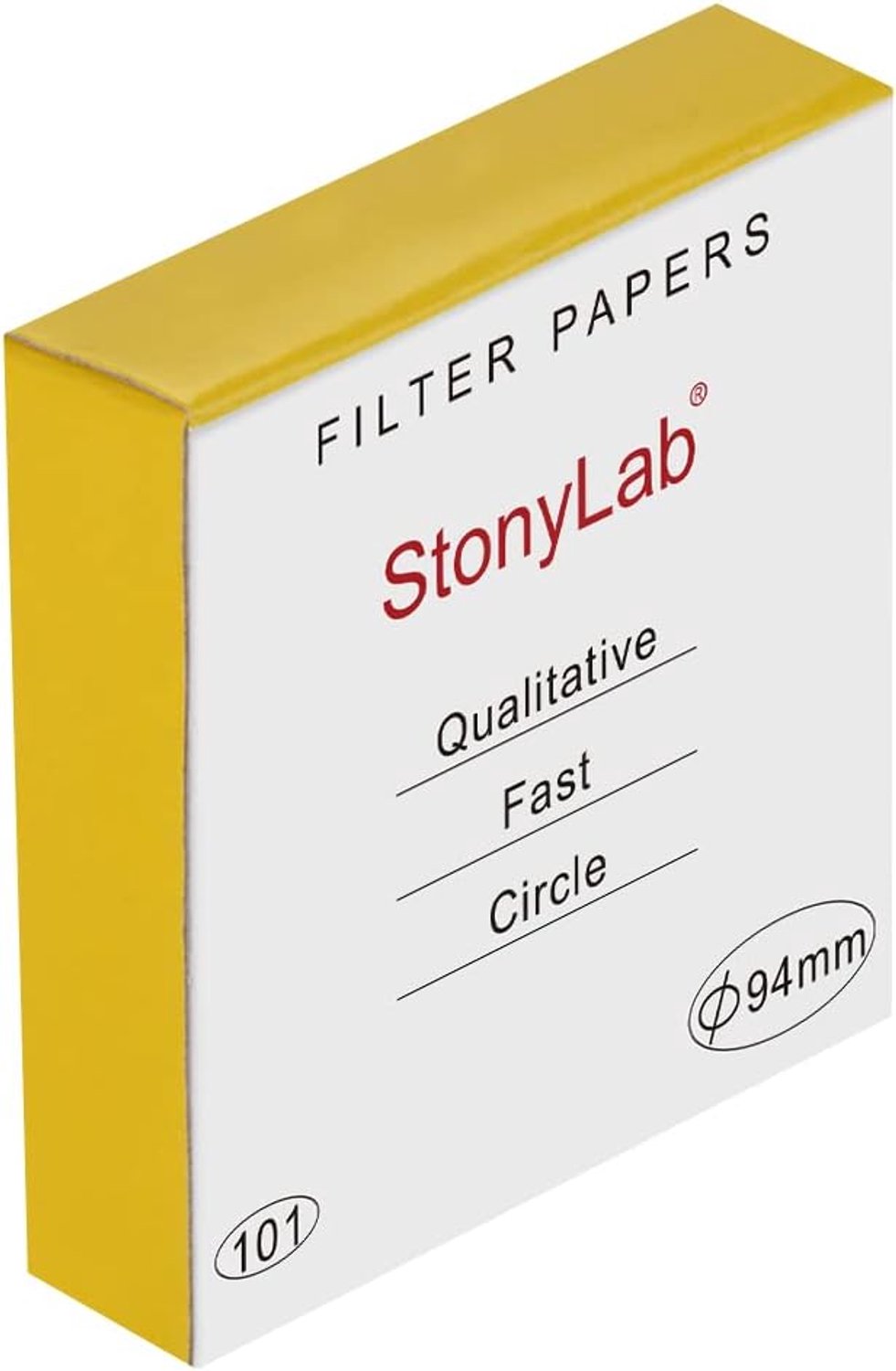 stonylab Quality Filter Paper, 94mm Diameter Fast Cellulose Filter Paper Circles, 25 Micron Particle Retention, Round Filters, 100 Pieces