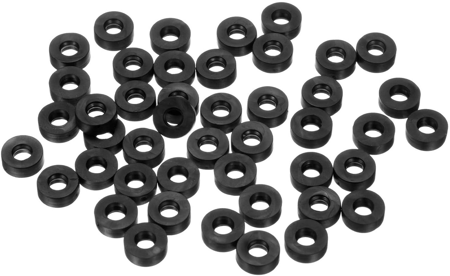 Set van 60 Zwarte Rubber O-ringen M6 6 mm Id 13 mm Od 4.5 mm Dikte voor Douche Slangen, Schroeven en Tuinslangen - Duurzame Rubberafdichtingen voor Meerdere Toepassingen