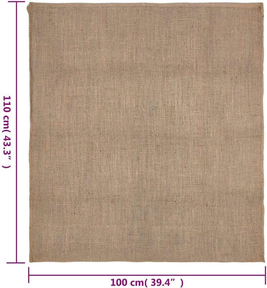 30 stuks jute zakken, 100 x 110 cm, grote jute stoffen zak voor tuinieren, opslag en plantenbescherming, robuuste jute zak voor oogst — afbeelding 2