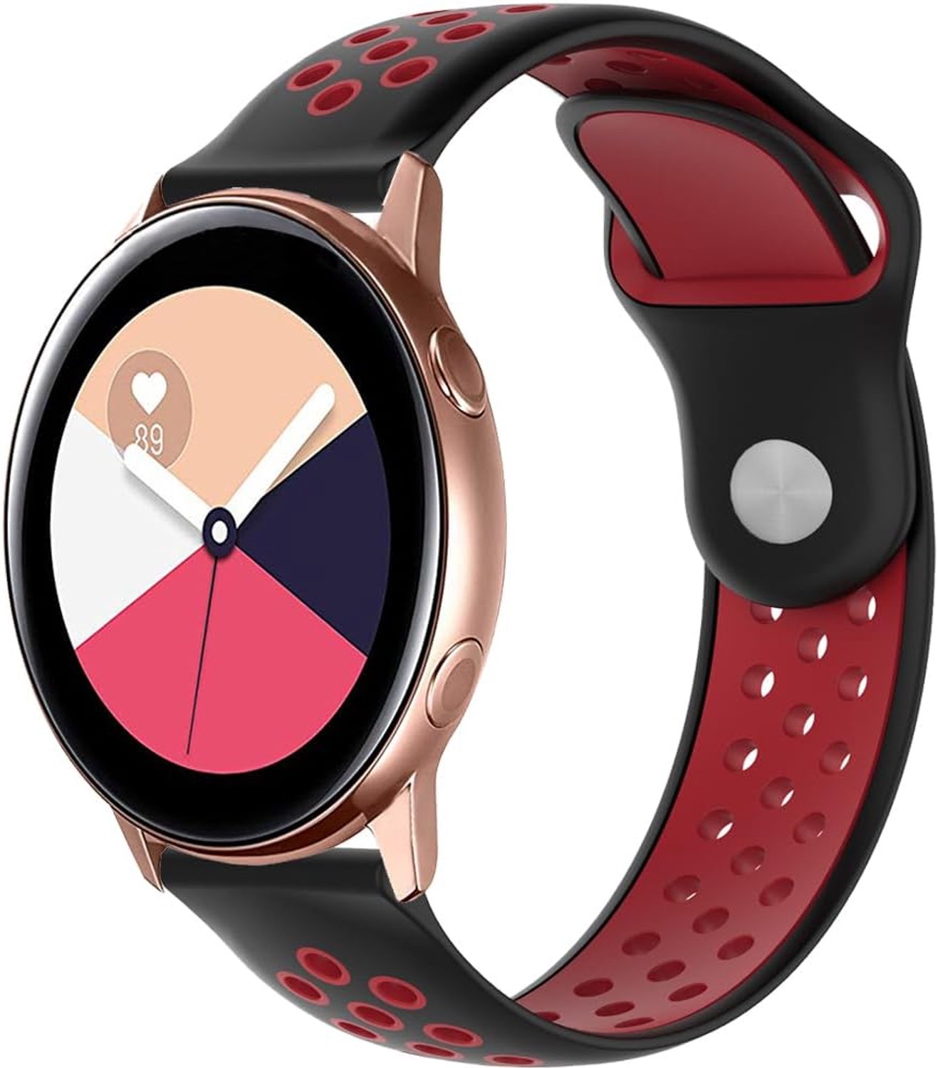Ademend Armband voor Garmin Vivomove 4S,Vivoactive 3S,Venu 4 41mm/3S/2S, 18mm Siliconen Sport Reservearmband Horlogeband Vervangende Bandje Band voor Huawei Watch 5 42mm/GT 6/5/4 41mm