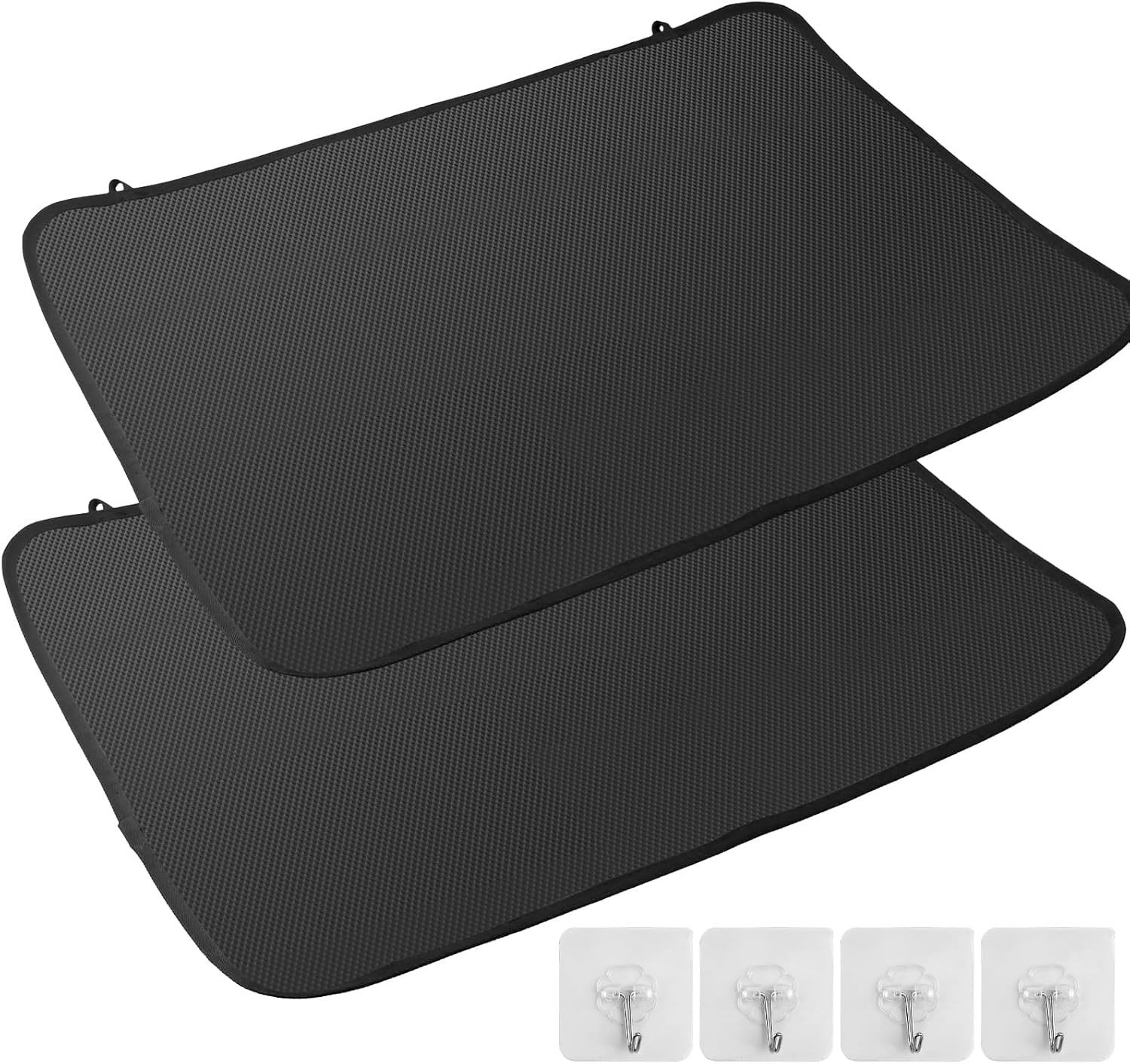 Set van 2 inductiekookplaat beschermmatten, antislip glasvezel, hittebestendig, 53 x 75 cm, met ophanghaak, vaatwasmachinebestendig en veilig voor voedselgebruik