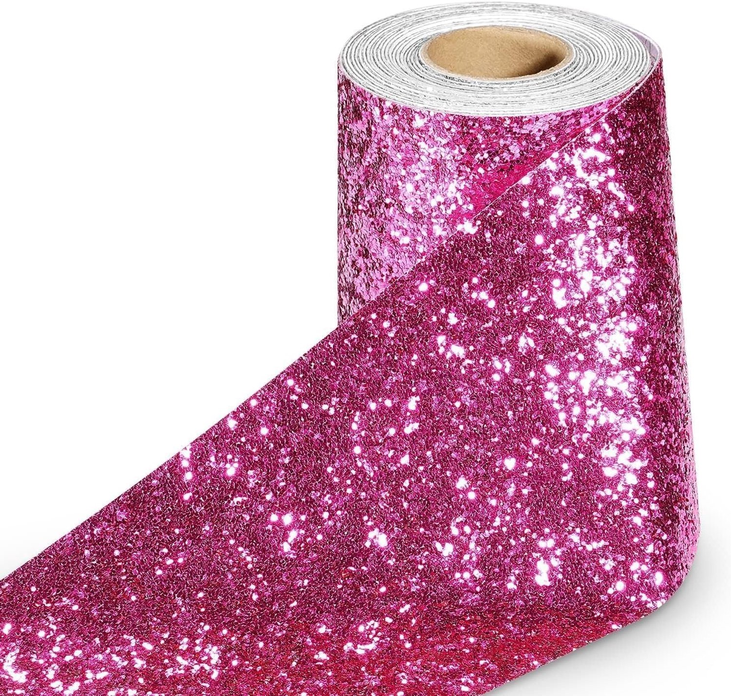 Stickyart Glitter Wallpaper Warm Pink Self-Adhesive Wallpaper 10 x 400 cm Sequins Glitter Film Wall Wallpaper - ShopVlot