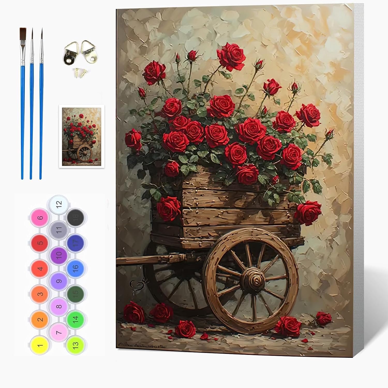 Auremi Bloemen schilderen op nummer kits voor volwassenen kinderen, landschapsschildersets voor beginners op - ShopVlot