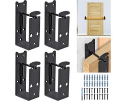 Dolibest Door Barricade Bracket 4 Security Bar Holder Lock Design - ShopVlot