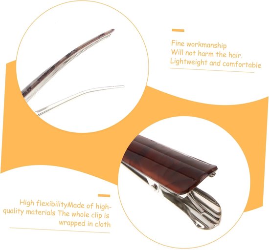 2stuks Duckbill Haarclips Sterke Grip Chic Styling Voor Haarverf Hairstyling Antislip Snelle Sectie Geschikt Voor Vrouwen Kappers — afbeelding 5