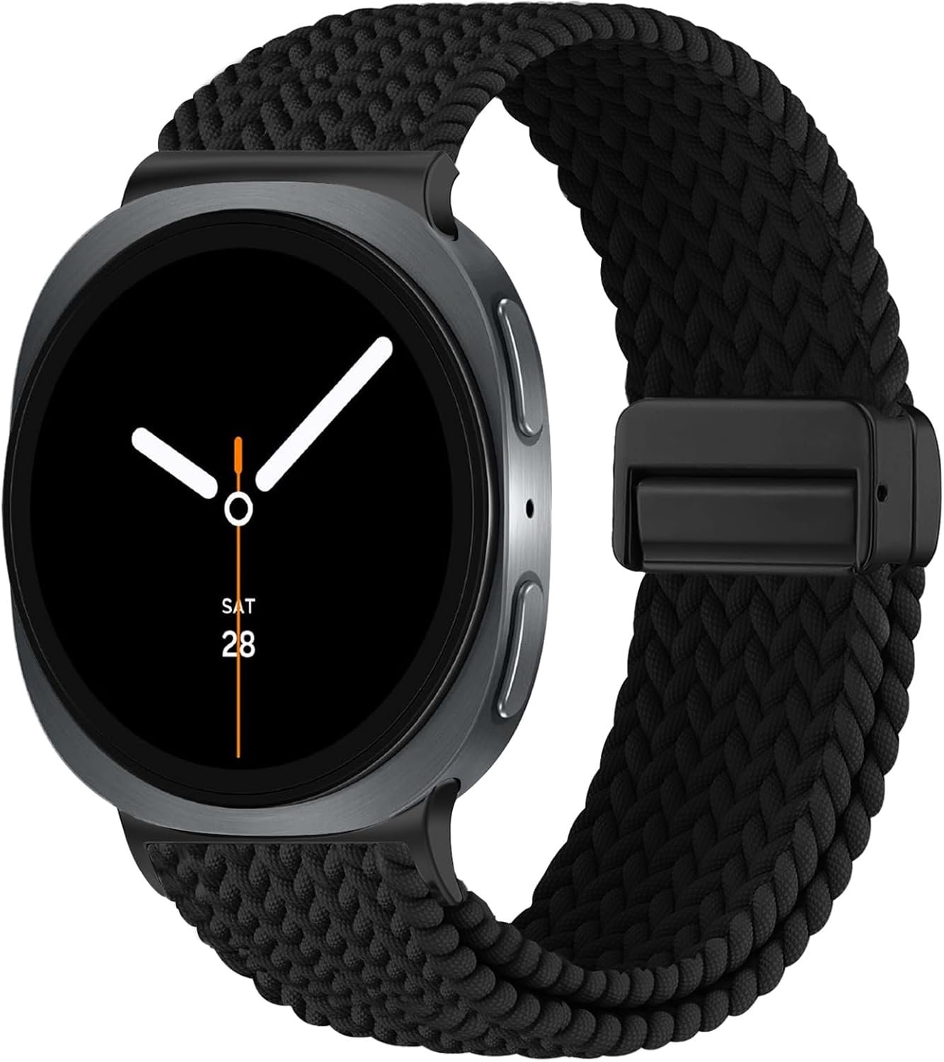Armband voor Samsung Galaxy Watch 8 armband 40 mm 44 mm/8 Classic 46 mm, gevlochten magneet, elastisch nylon stof, sportarmbanden voor Samsung Galaxy Watch 8, dames en heren