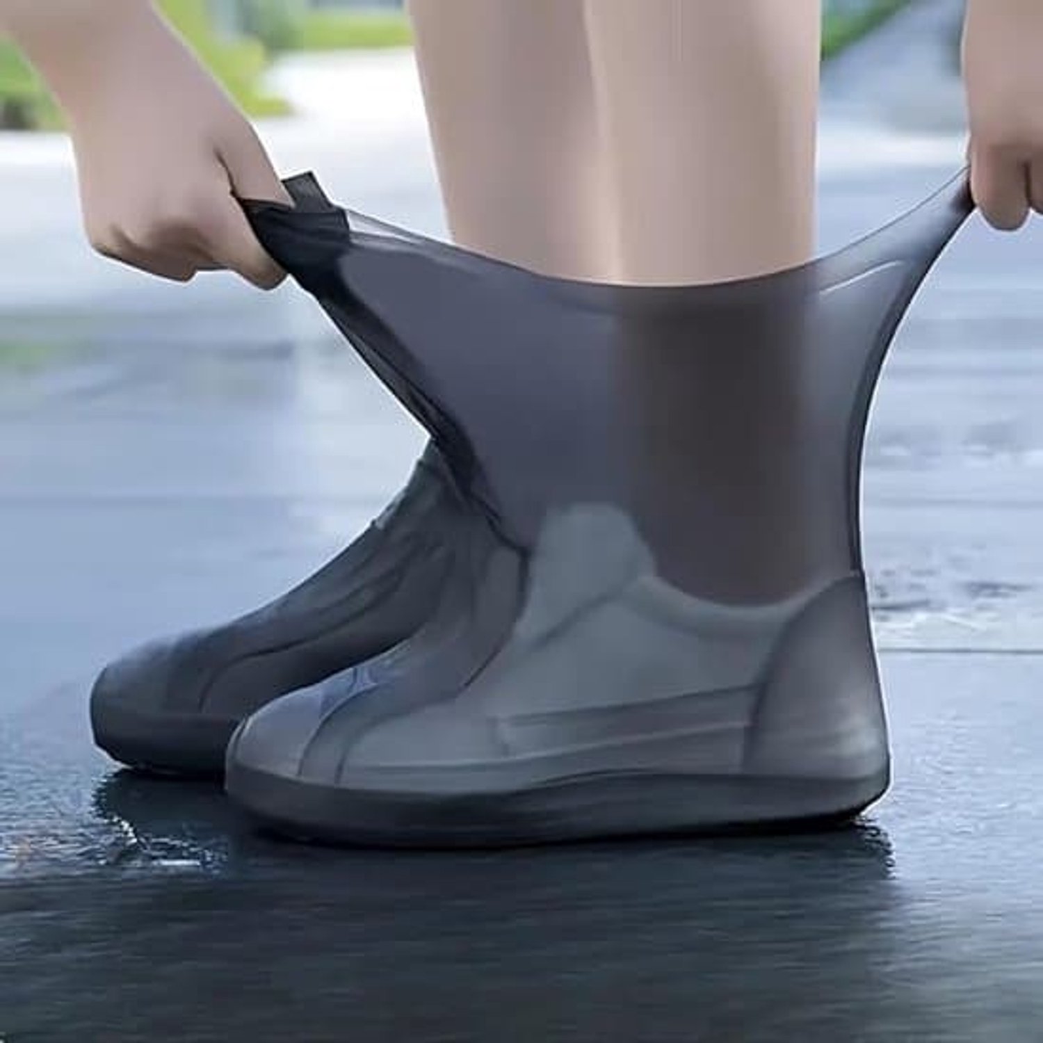 Unisex waterdichte, herbruikbare, antislip siliconen schoenovertrekken, maat L, maten 41-47