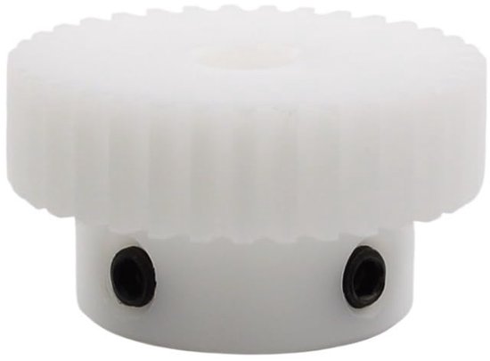 1 STUKS 1 Module POM Plastic Tandwielen 20T/22T/24T/25T Bewerkte Boring 4/5/6/8/10/12mm Nylon Motor Boss Tandwiel voor CNC-apparatuur(1 Module 24T Bore 10mm) — afbeelding 3