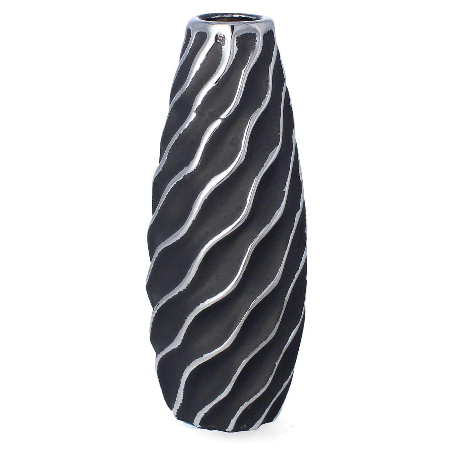 Moderne Keramische Vaas - Zwart, 21 cm