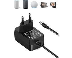 Vervangende oplader voor Echo Show 8/10/15/25 en 3rd/4th Gen met 30W en 1,5m kabel, zwart