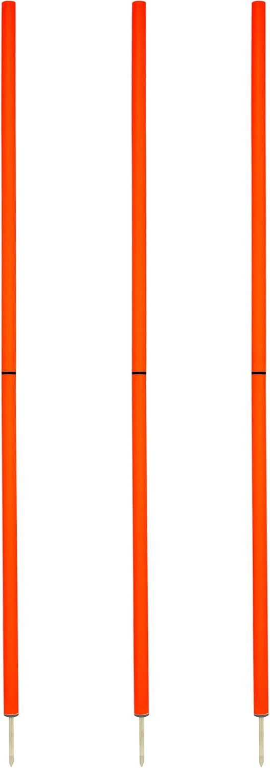3 x slalom rod 180 cm, ø 32 mm color red - ShopVlot