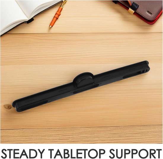 2 Stuks Tafelmontage Kanaal Zwarte Plastic Groef Inzetstuk Vouwtafel Accessoires Zonder Gereedschap Universele Vervangende Bed Tray Onderdelen Tablet Houder Steun — afbeelding 5