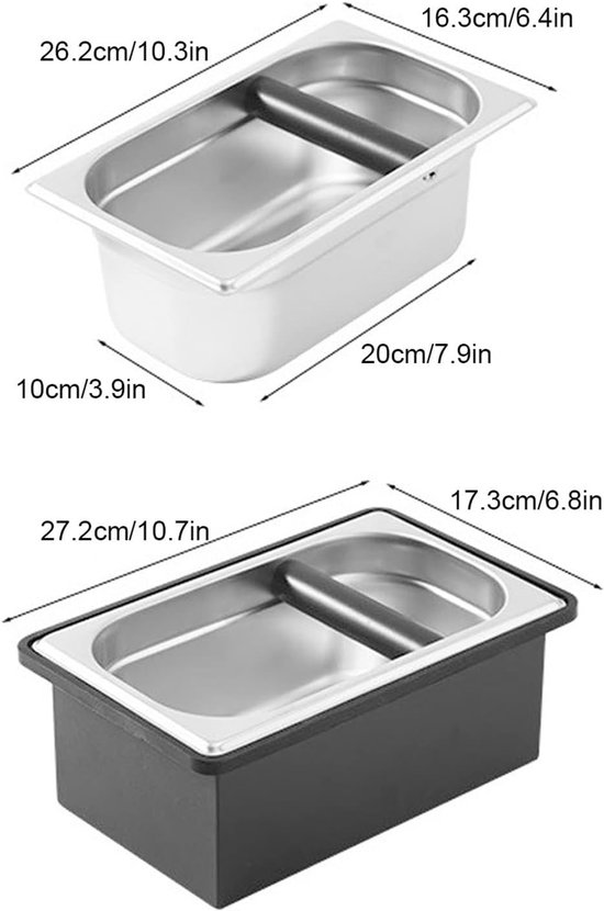 Grote Afneembare RVS Koffiemolen Box, Warmtebestendig, Ideaal voor Thuis, Keuken en Horeca — afbeelding 4