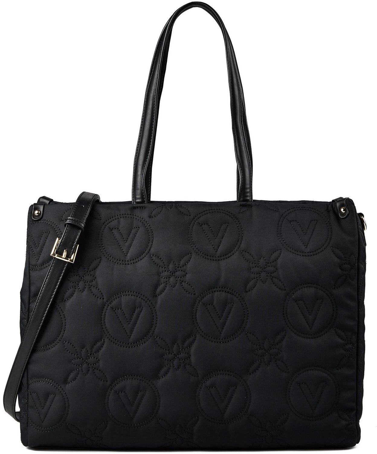 VALENTINO shopper met laptopvak Puffy Shopping Bag Nero zwart