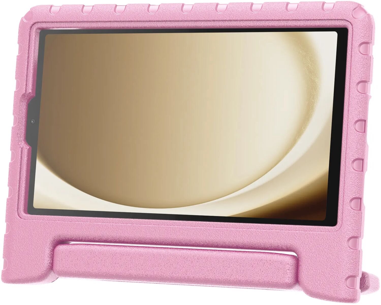 HappyCase Kinder Tablethoes Geschikt voor Samsung Galaxy Tab A11 Plus / A9 Plus | Kindvriendelijke Hoes | Beschemhoes | Kinderhoes | met Handvat en Standaard | Licht Roze