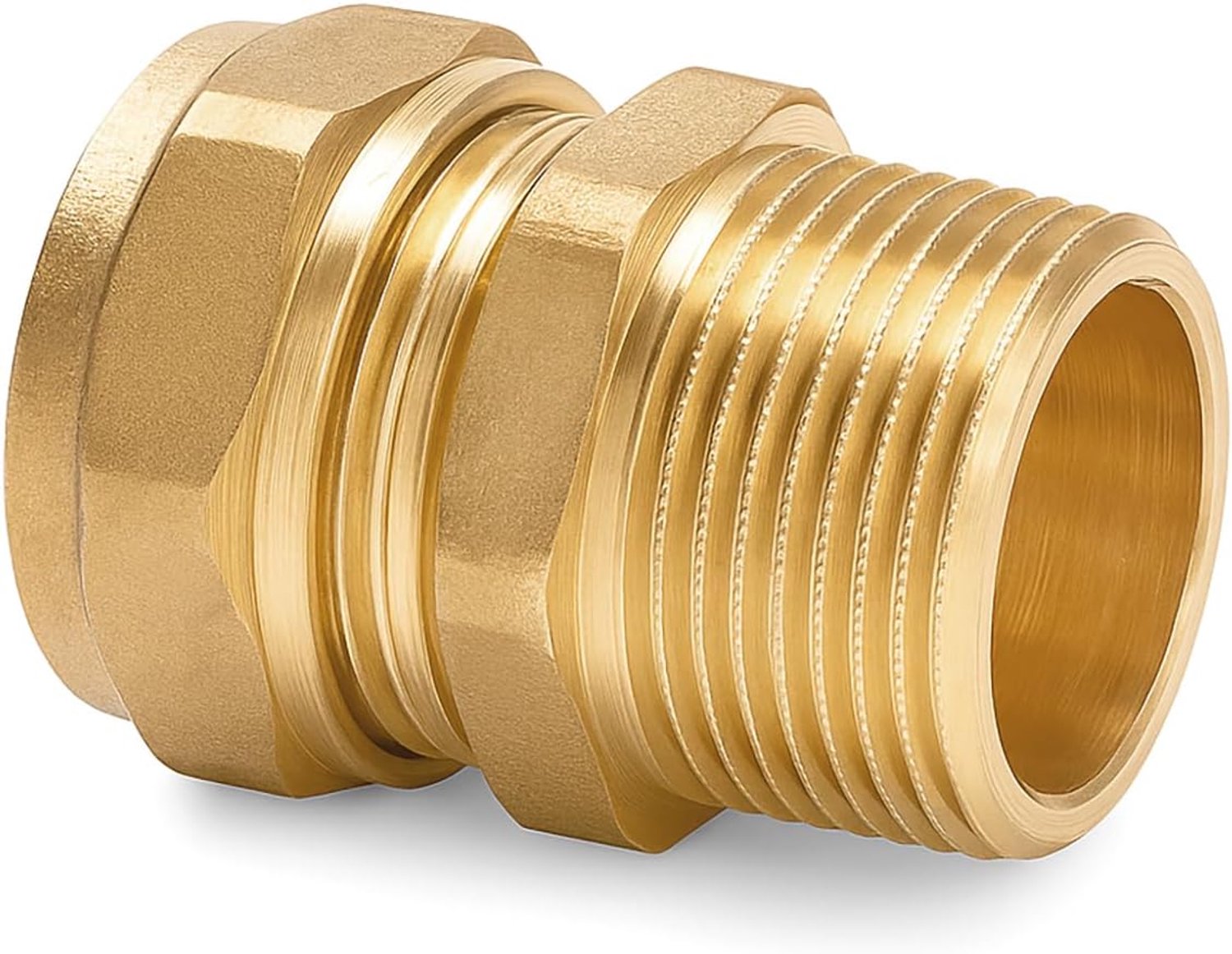 Westco 22mm x 3/4" MI Straight Union Adapter - Brass Compression to Male Thread Connector BG - ShopVlot