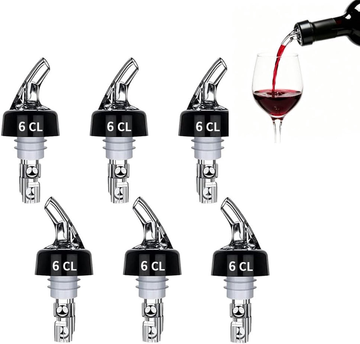 6 stuks flessenschenktuit, schenktuit voor sterke drank 6 cl, - ShopVlot